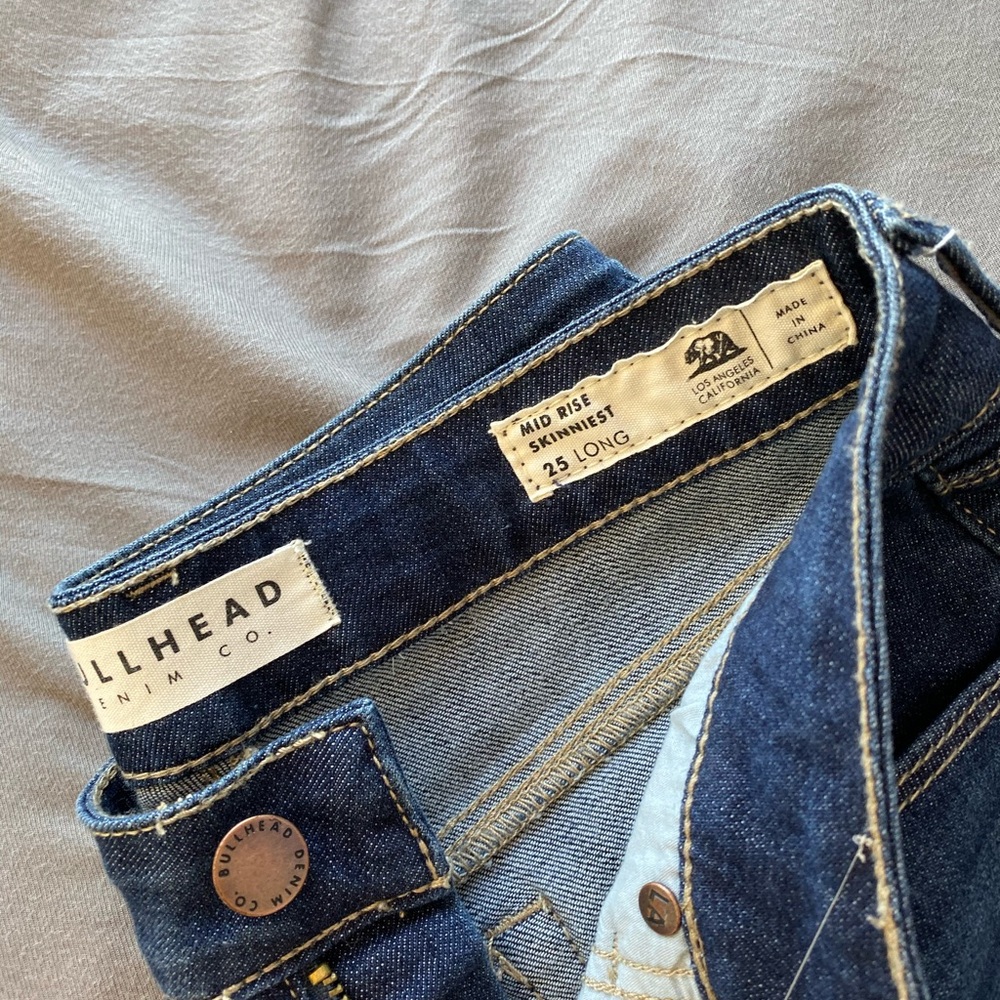 Midrise Blue Wash Skinny Jean (long)